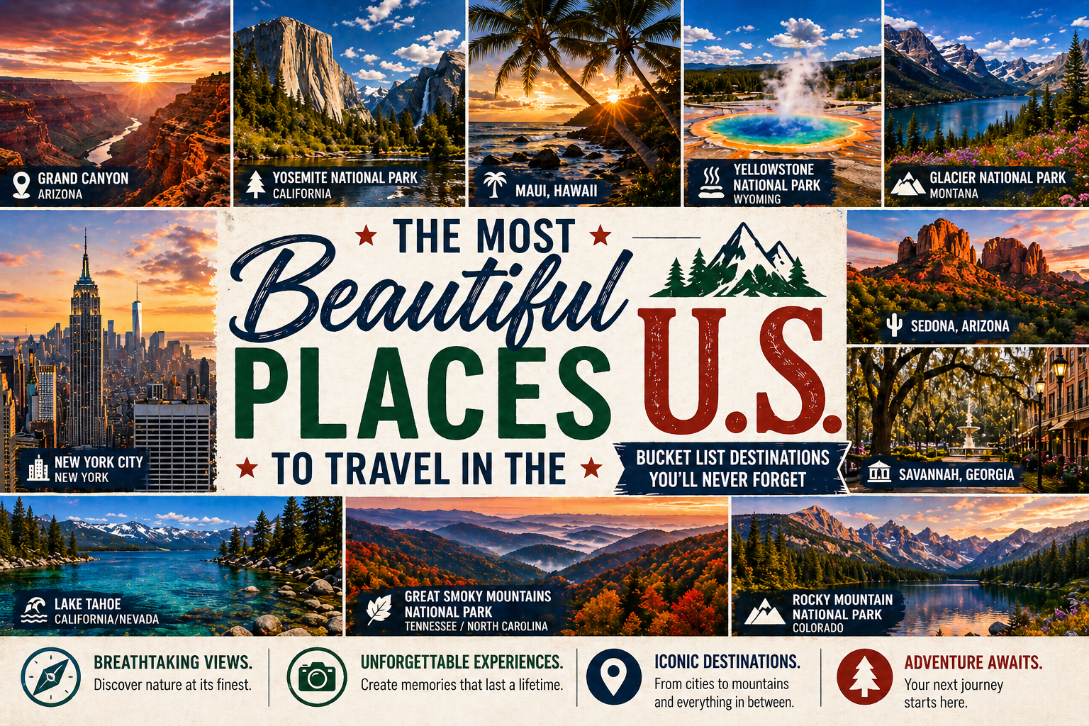 places to travel in us