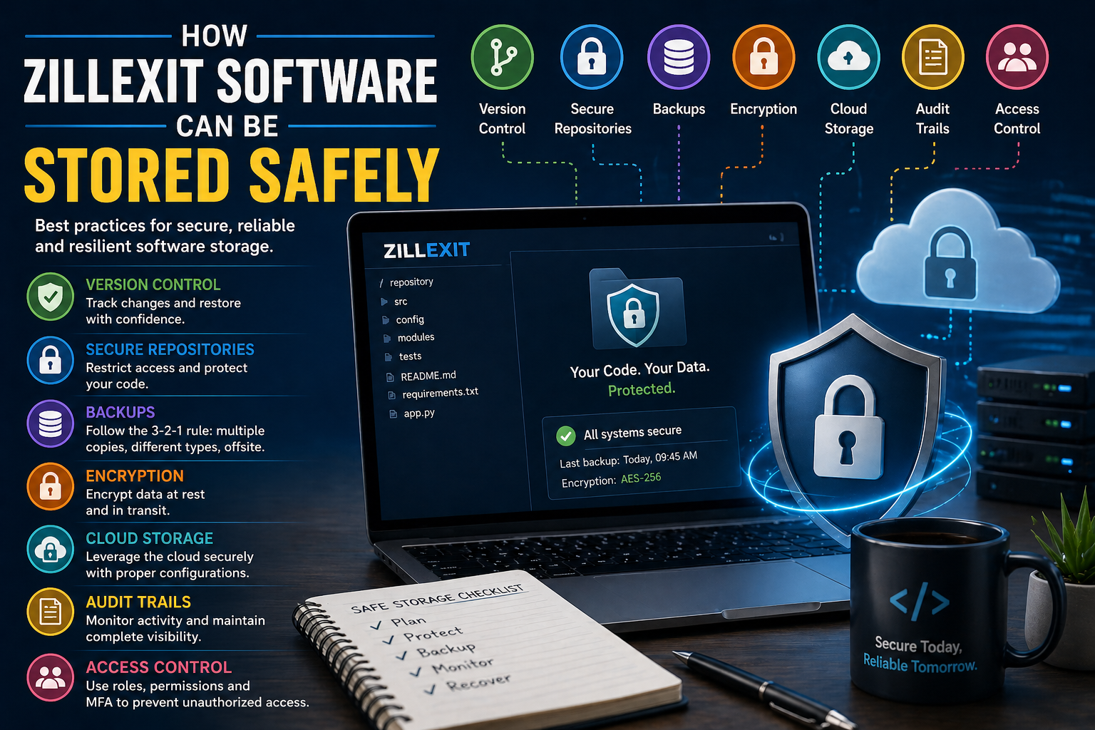 how Zillexit software can be stored safely