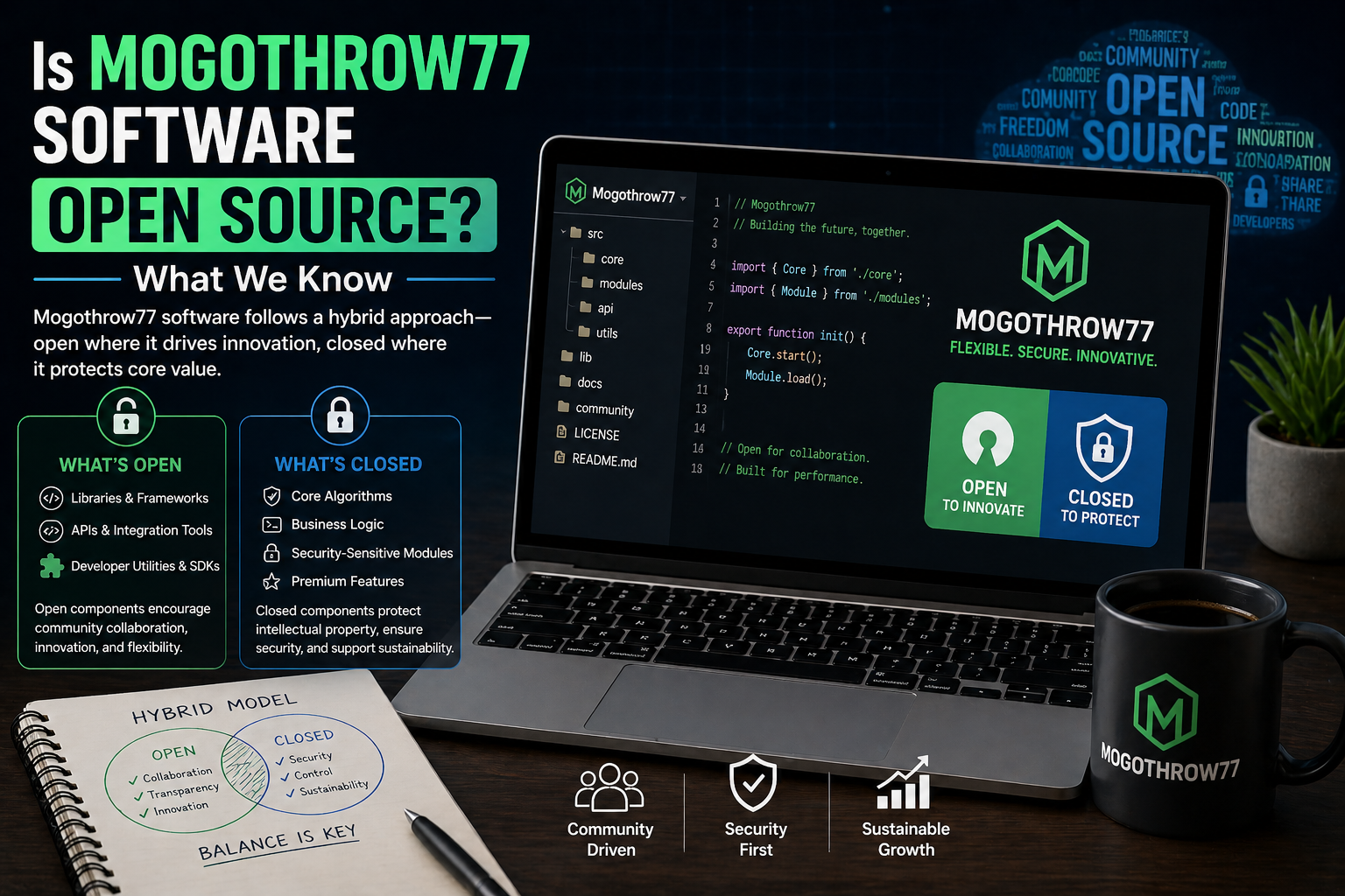 how much Mogothrow77 software is open source